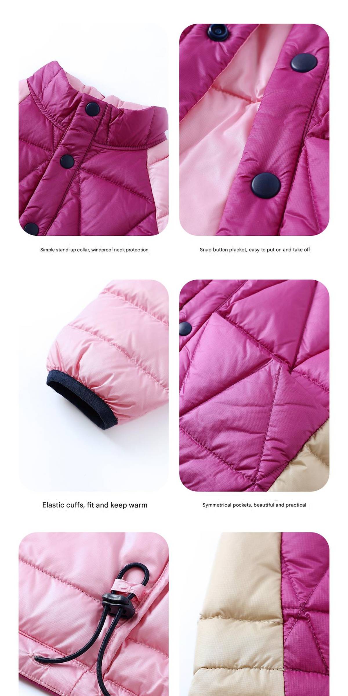 -キッズ ダウンジャケット 90%ホワイトダックダウン 撥水 軽量 アウター【mh0011344】 - mamahalo shop - ショートコート・ジャケット・ジャンパー -  べビー服 - 子供服 - 男の子 - 女の子