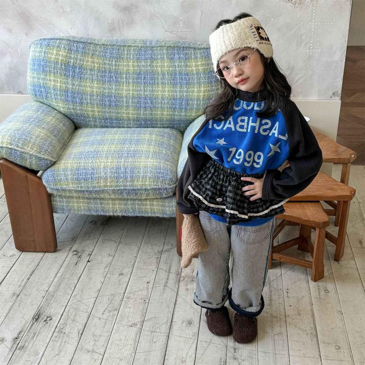 -長袖Tシャツ フリース素材 ラグラン袖 プリントロゴ ハイネック【mh0011410】 - mamahalo shop - 長袖Tシャツ -  べビー服 - 子供服 - 男の子 - 女の子