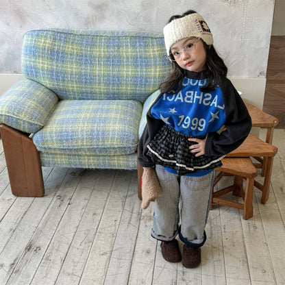 -長袖Tシャツ フリース素材 ラグラン袖 プリントロゴ ハイネック【mh0011410】 - mamahalo shop - 長袖Tシャツ -  べビー服 - 子供服 - 男の子 - 女の子