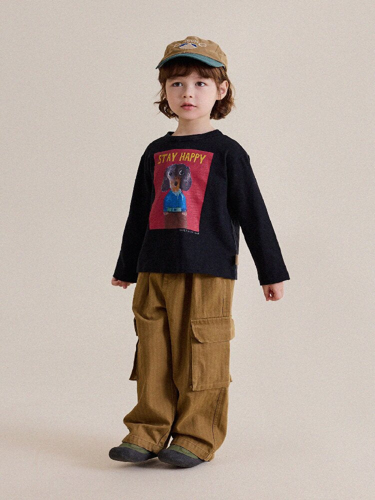 キッズ ジュニア プリント 長袖Tシャツ【mh0014255】