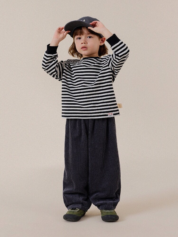 キッズ ジュニア コーデュロイ テーパード ロングパンツ【mh0014256】