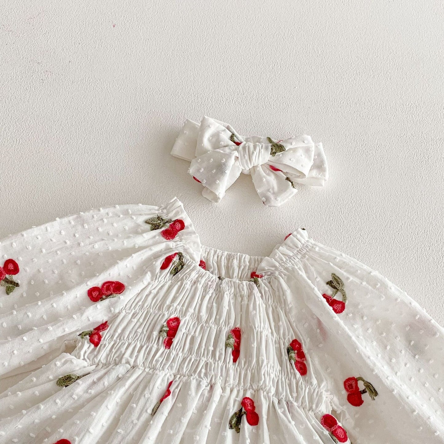 Cherry Print Skirt Jumpsuit チェリー柄 襟付き ロンパース【mh0012097】