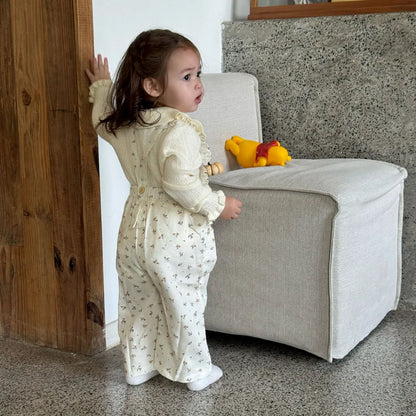 -フラワープリントフリルサロペットオーバーオール【mh0011168】 - mamahalo shop - サロペットパンツ・サスペンダーパンツ -  べビー服 - 子供服 - 男の子 - 女の子