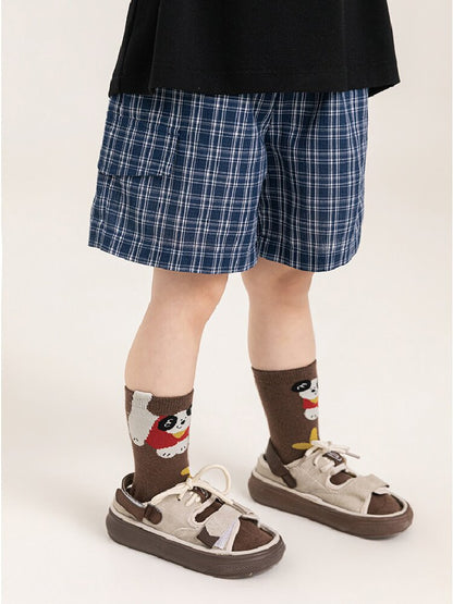 Cotton Plaid Casual Shorts 先染めチェック コットン ショートパンツ【mh0012738】