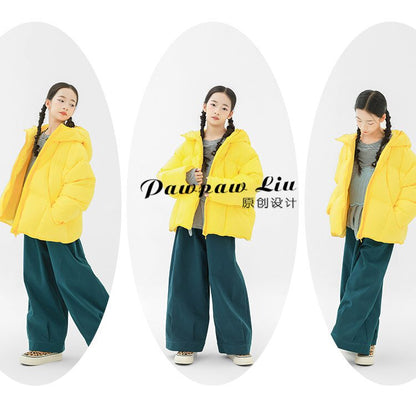Pawpaw Liu | Yellow Warm Short Down Jacket イエロー ショート ダウンジャケット【mh0020088】
