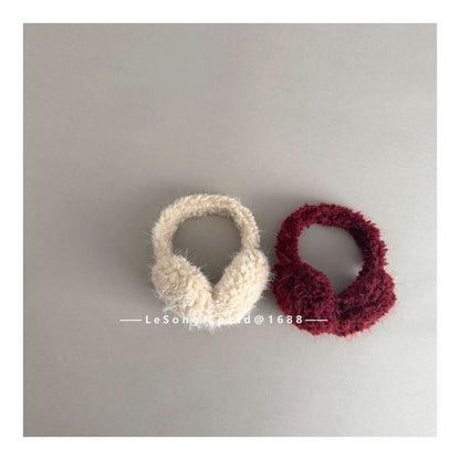 キッズ イヤーマフ ふわふわ もこもこ 防寒 耳当て 折りたたみ【mh0011591】