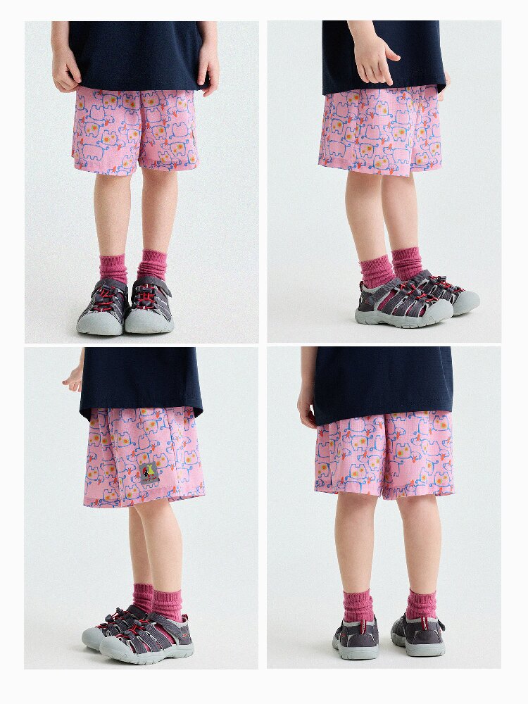 Abstract Line Quick-Dry Shorts ワッペン ハーフパンツ【mh0013197】