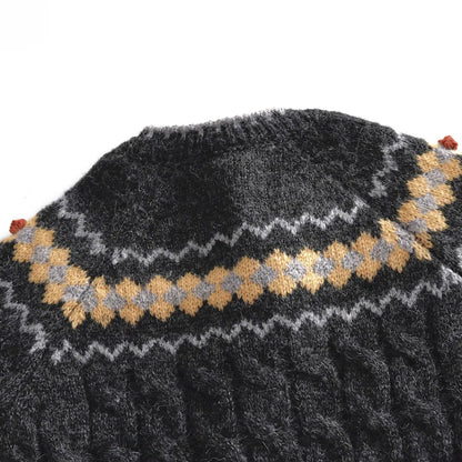-ノルディック柄ニットカーディガン【mh0011092】 - mamahalo shop - カーディガン・パーカー -  べビー服 - 子供服 - 男の子 - 女の子