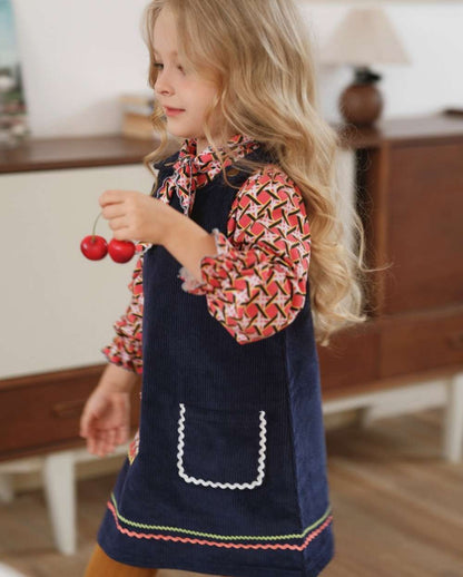 ノースリーブワンピース コーデュロイ 北欧風 Aライン ジャンパースカート【mh0011549】