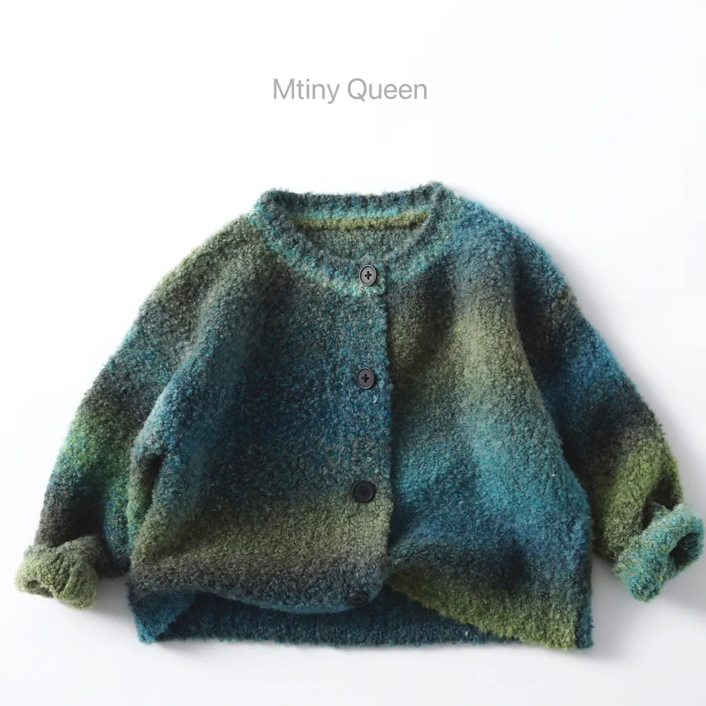 -グラデーションモヘア風ニットカーディガン【mh0011275】 - mamahalo shop - カーディガン・パーカー -  べビー服 - 子供服 - 男の子 - 女の子