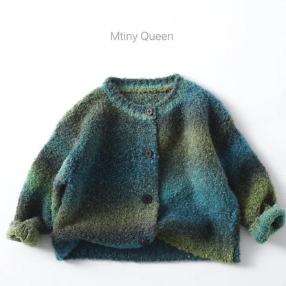 -グラデーションモヘア風ニットカーディガン【mh0011275】 - mamahalo shop - カーディガン・パーカー -  べビー服 - 子供服 - 男の子 - 女の子