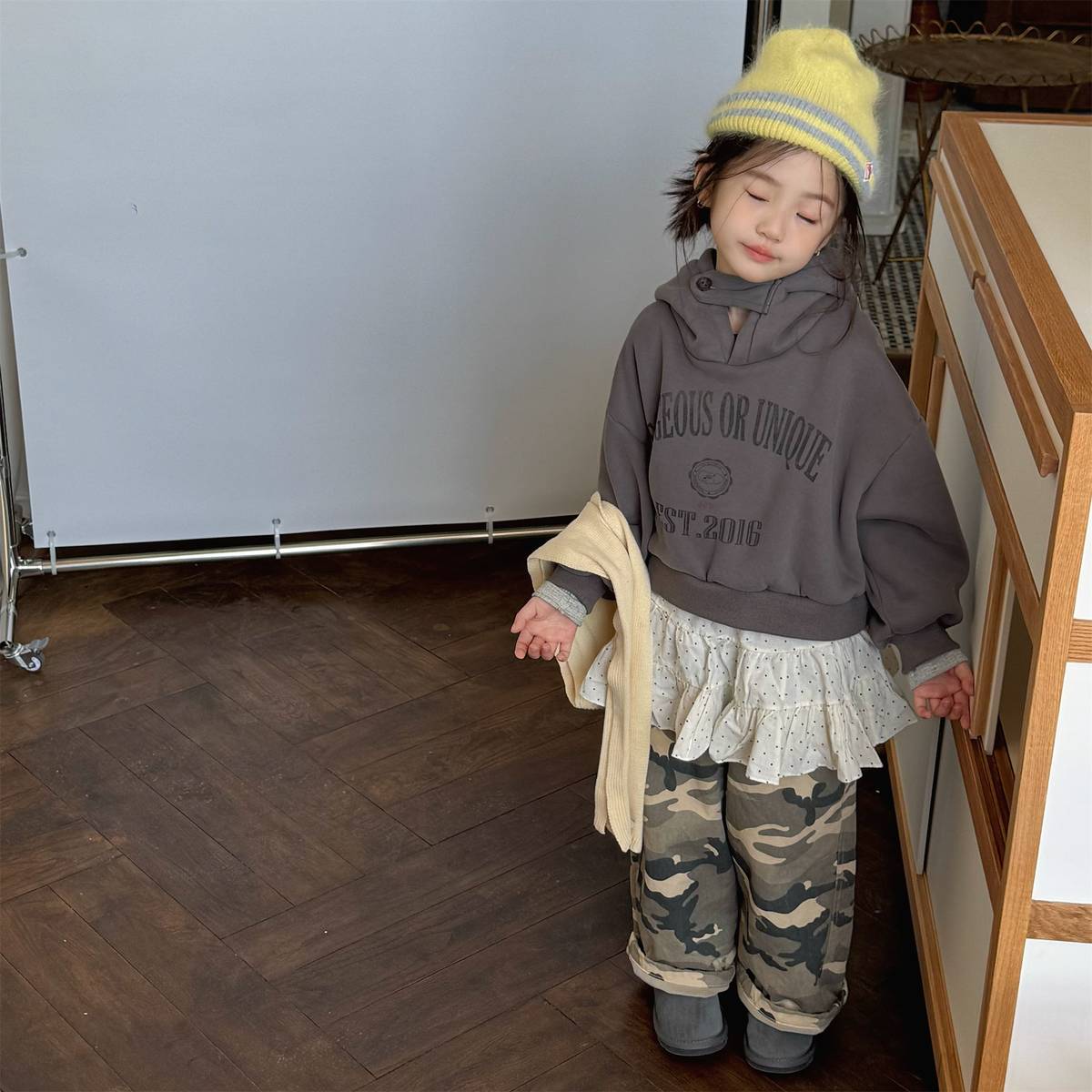 -カモフラ柄ロングパンツ 裏起毛 長ズボン カジュアルパンツ【mh0011414】 - mamahalo shop - ロングパンツ・スウェットパンツ -  べビー服 - 子供服 - 男の子 - 女の子