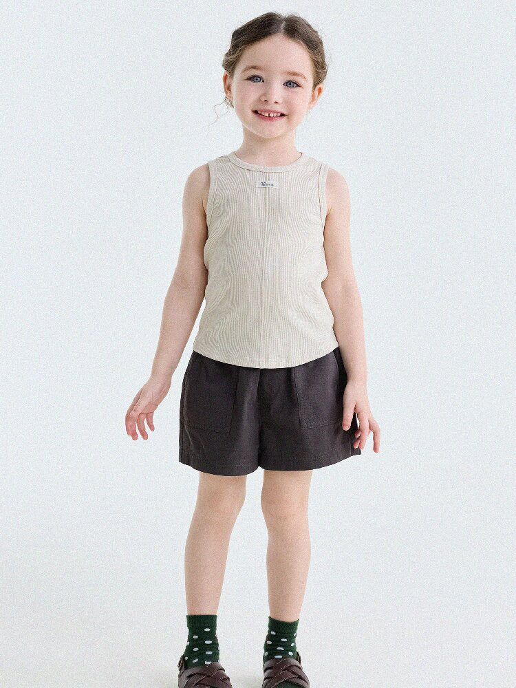 Ribbed Cotton Tank Top センターシーム ノースリーブトップス【mh0013190】