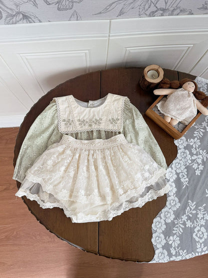 Lace Trimmed Culotte Shorts レース切替 キュロットパンツ【mh0012153】