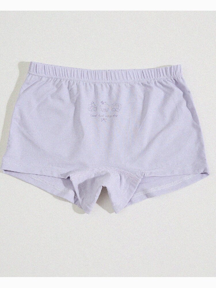Girls' Cartoon Breathable Boxer Shorts ボタニカルプリント ボクサーパンツ【mh0013205】