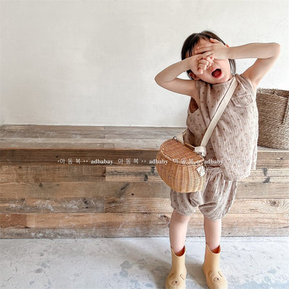 Polka Dot Sleeveless & Shorts Set ドット柄 ノースリーブ セットアップ【mh0012141】