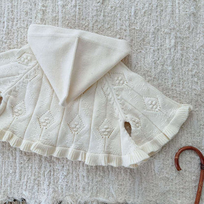 フーディポンチョ フード付きケープ 赤ずきんちゃん カーディガン【mh0011524】