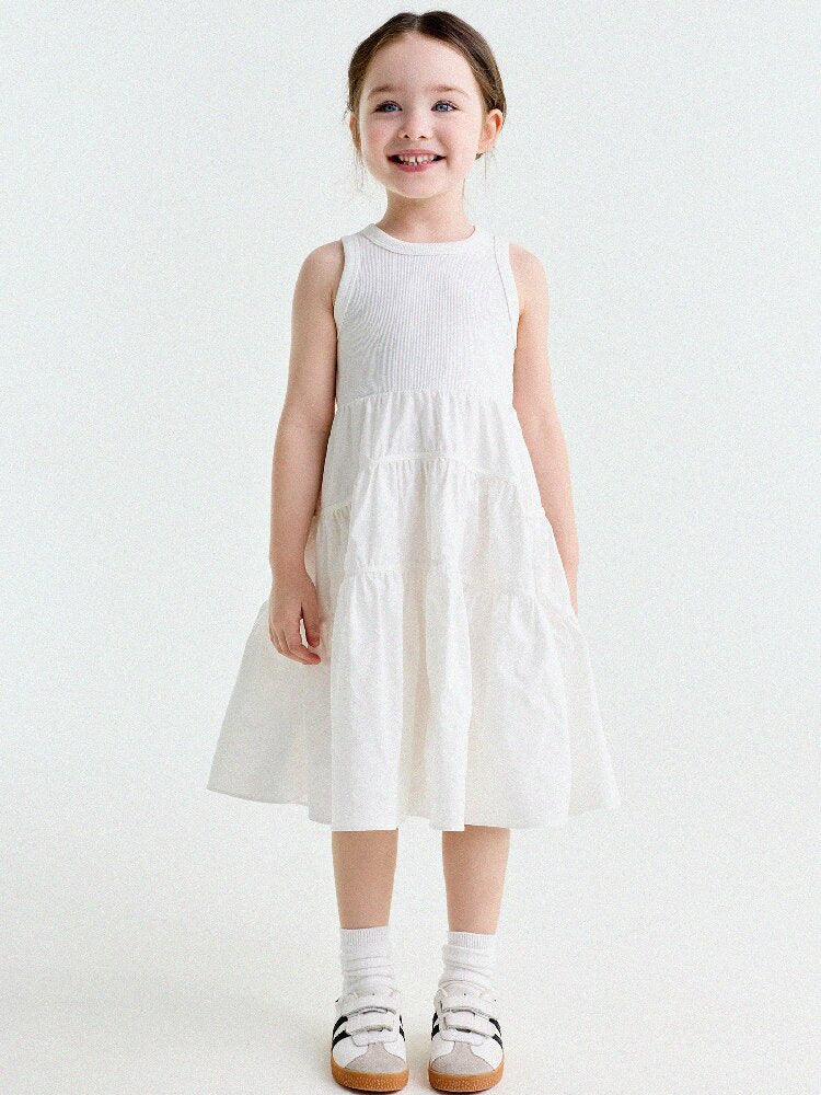Spliced Tiered Tank Dress ノースリーブ ティアードワンピース【mh0013175】