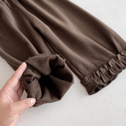 Lace Trim Straight Pants レース フリル ストレートパンツ【mh0012093】