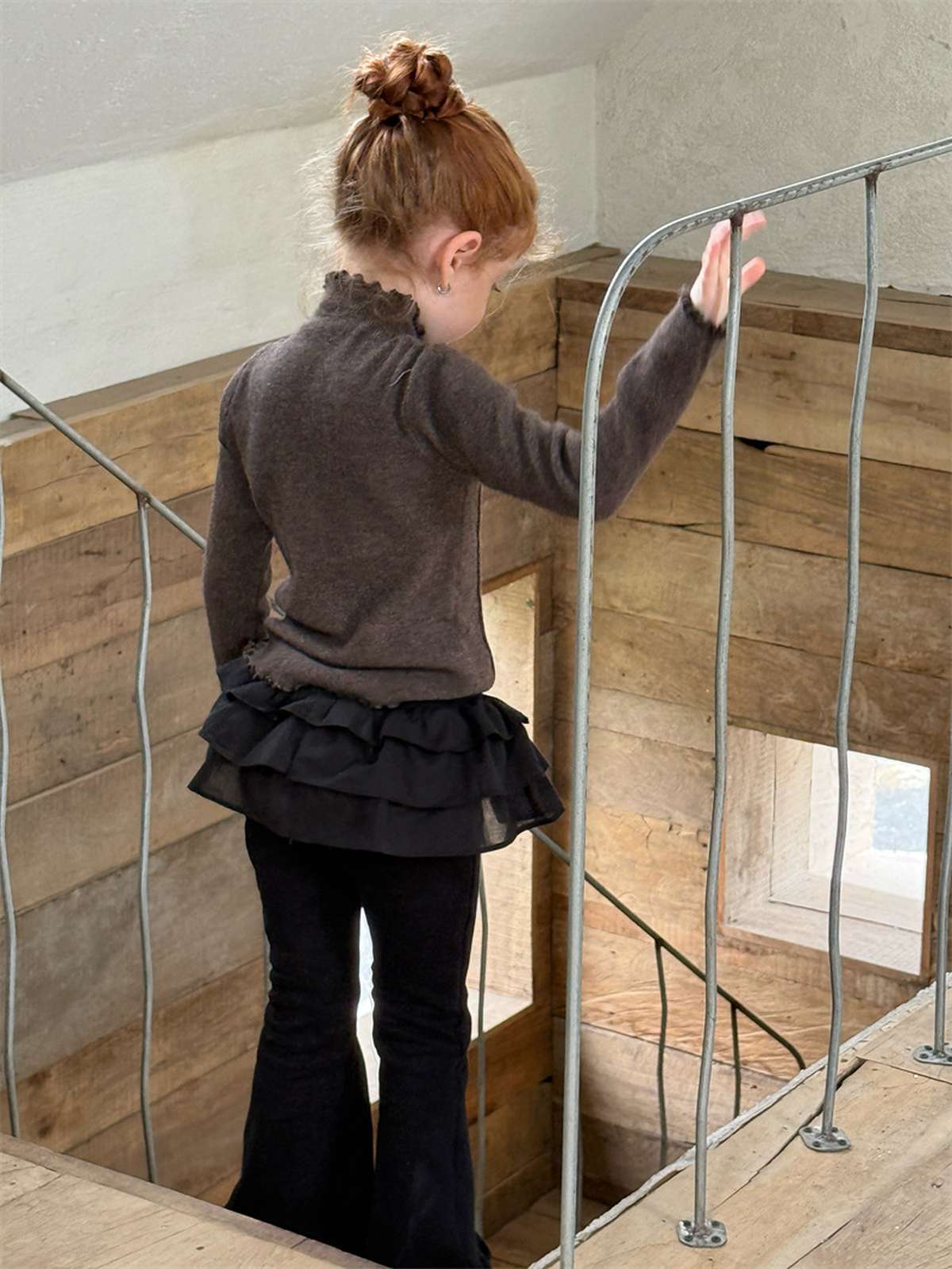 -裏起毛ニットフレアパンツ 防寒あったかベルボトムパンツ【mh0011439】 - mamahalo shop - レギンスパンツ -  べビー服 - 子供服 - 男の子 - 女の子