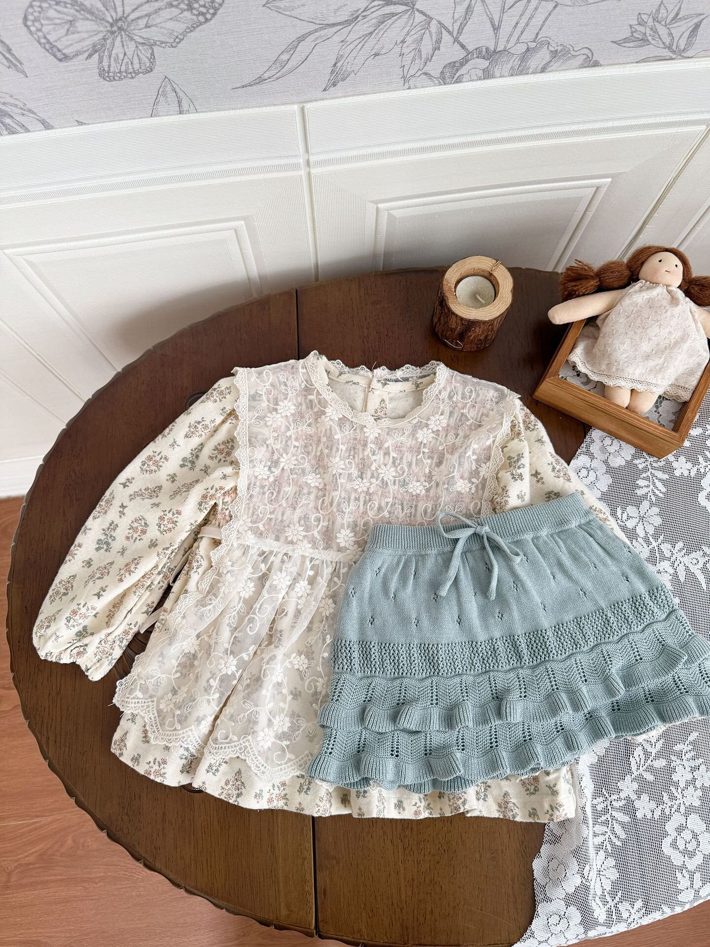 Lace Ruffle Hem Strap Vest レース フリル ヘム ストラップ ベスト【mh0012155】