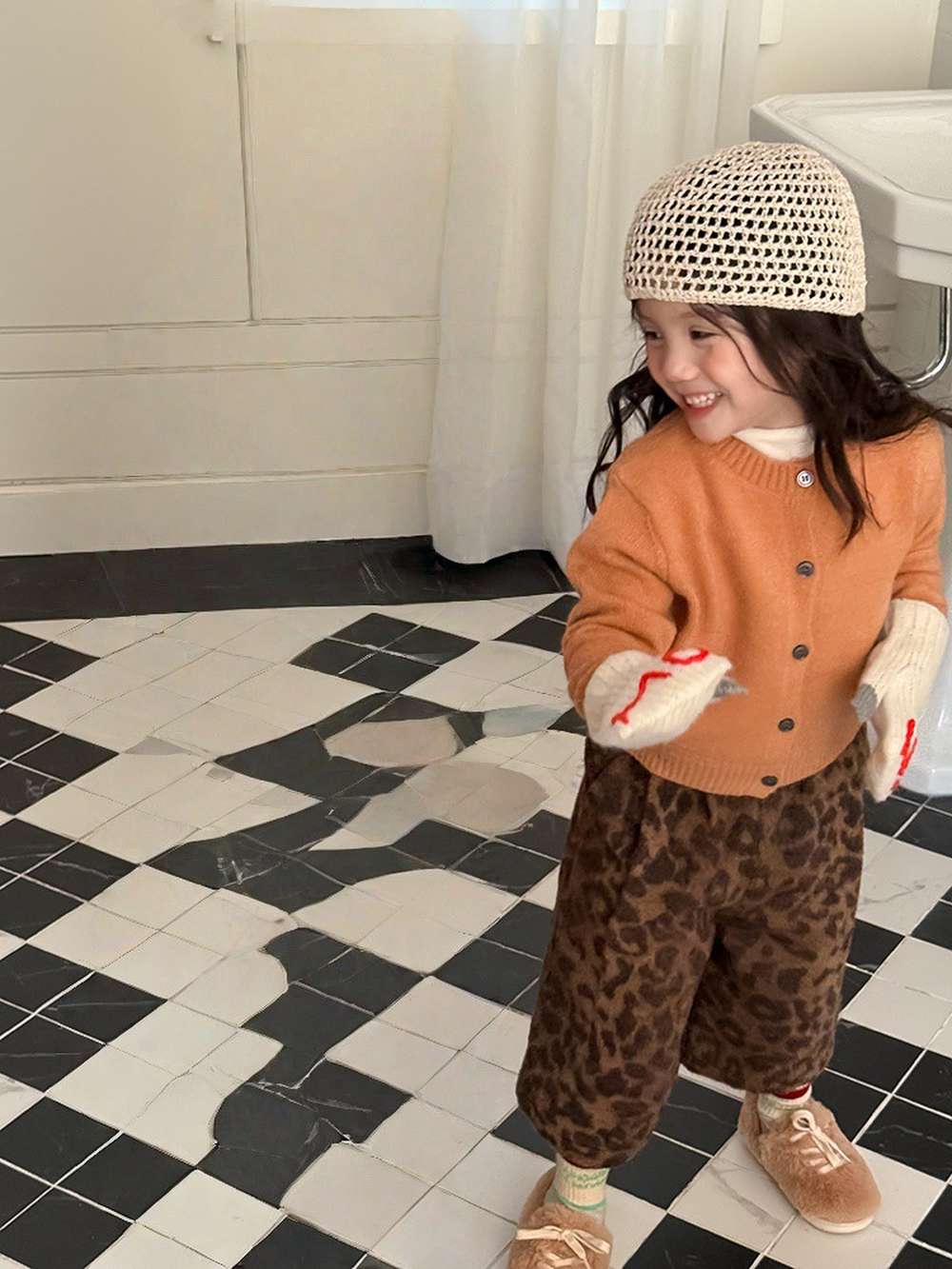 長袖ニットカーディガン 無地 コットンブレンド ベーシックセーター【mh0011461】