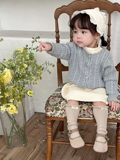 Crochet Style Knit Cardigan クロシェ風 透かし編み ニット カーディガン【mh0012160】