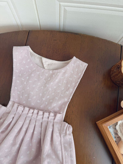 Floral Twill Suspender Romper 花柄 ツイル サスペンダー ロンパース【mh0012154】