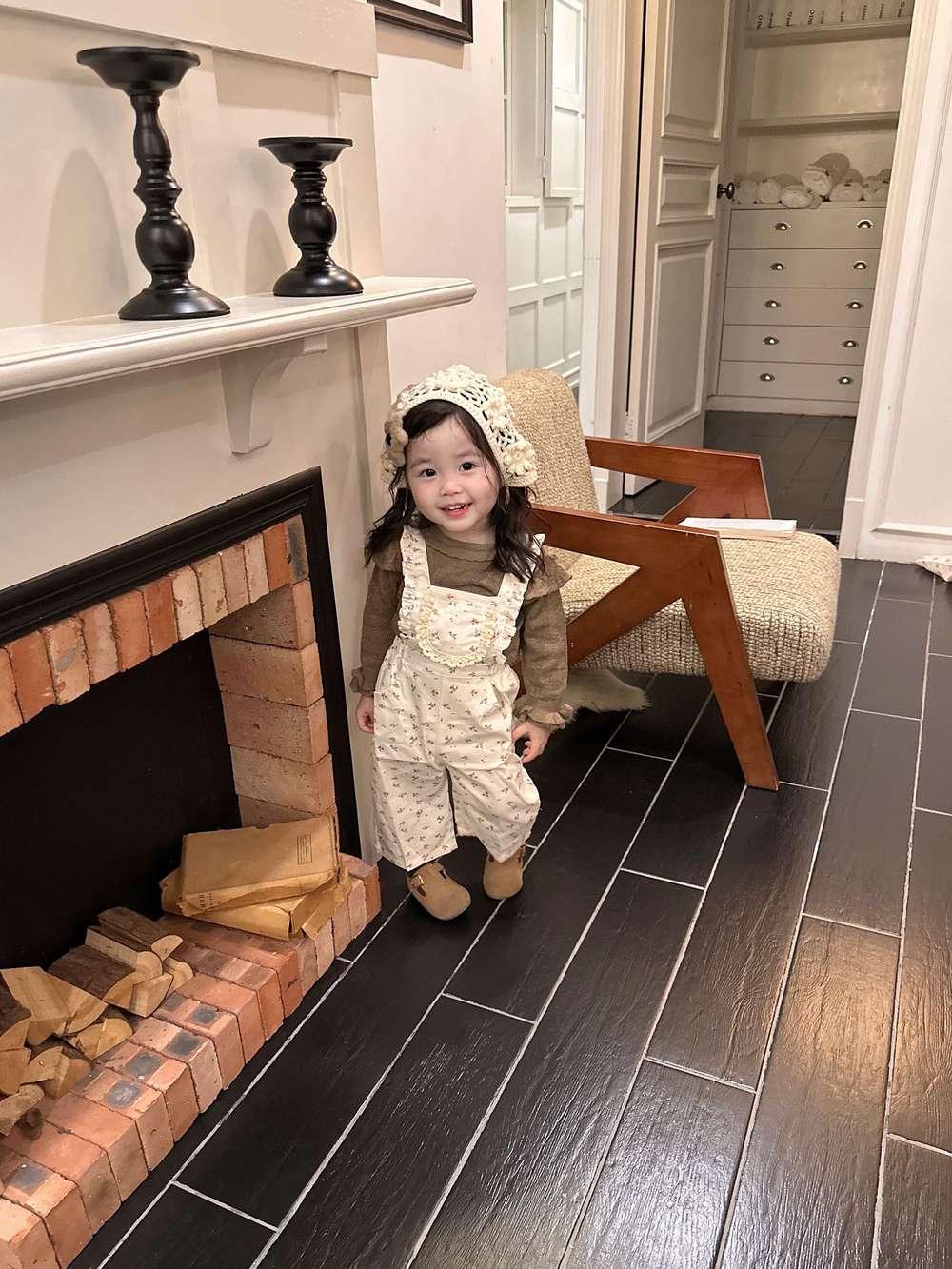 小花柄サロペットパンツ レースニット フリルセーター【mh0011522】