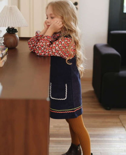 ノースリーブワンピース コーデュロイ 北欧風 Aライン ジャンパースカート【mh0011549】