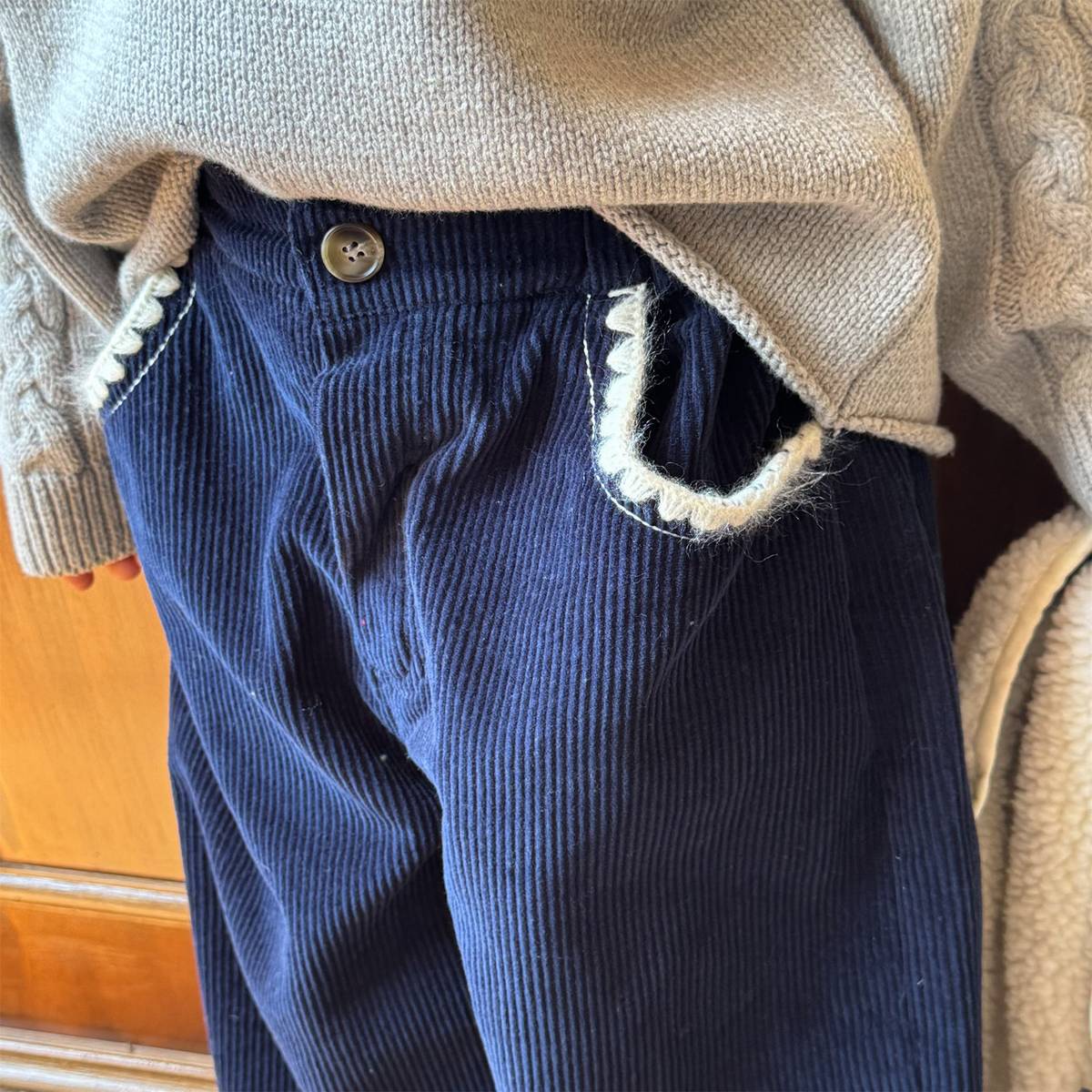 -コーデュロイロングパンツ 裏起毛 暖か長ズボン コットン素材【mh0011415】 - mamahalo shop - ロングパンツ・スウェットパンツ -  べビー服 - 子供服 - 男の子 - 女の子