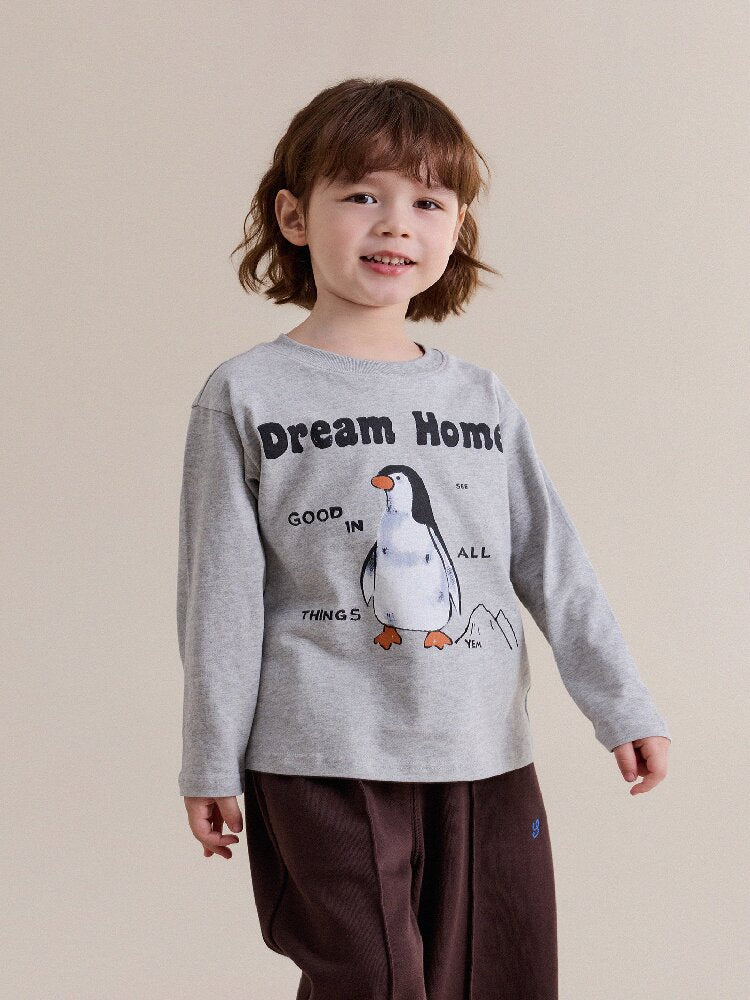 Camiseta de manga larga con estampado animal para niños/as [mh0014246]