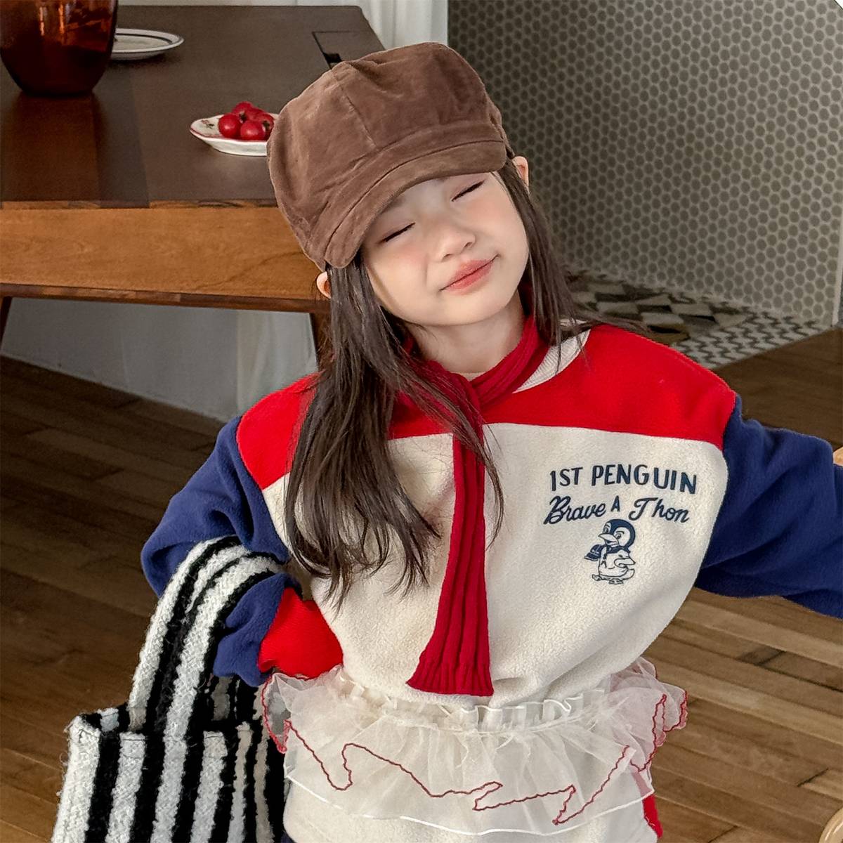 -長袖スウェット プルオーバー フリース素材 カジュアルトップス【mh0011401】 - mamahalo shop - トレーナー・フーディ -  べビー服 - 子供服 - 男の子 - 女の子