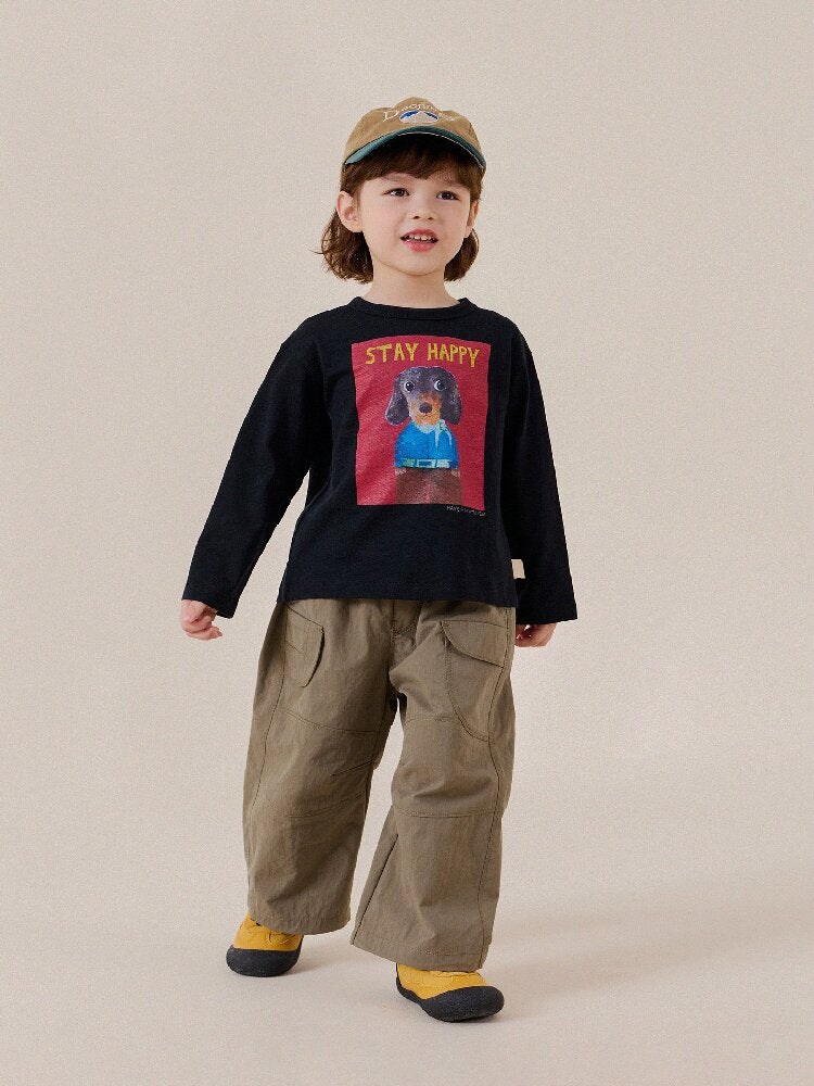 キッズ ジュニア ビッグポケット ワーク ルーズ ロングパンツ【mh0014258】
