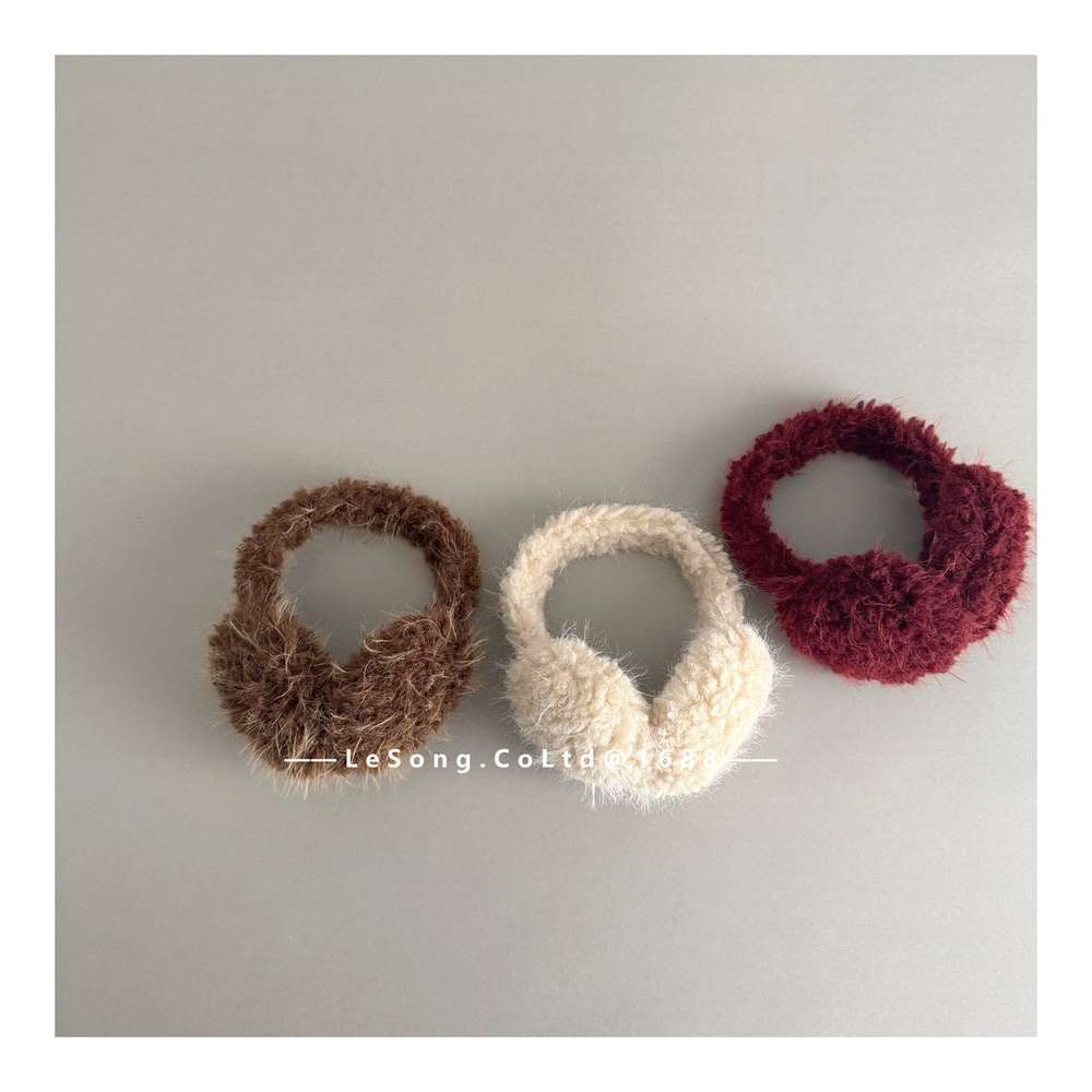 キッズ イヤーマフ ふわふわ もこもこ 防寒 耳当て 折りたたみ【mh0011591】