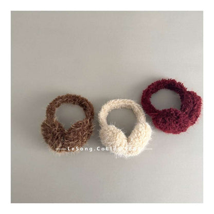 キッズ イヤーマフ ふわふわ もこもこ 防寒 耳当て 折りたたみ【mh0011591】