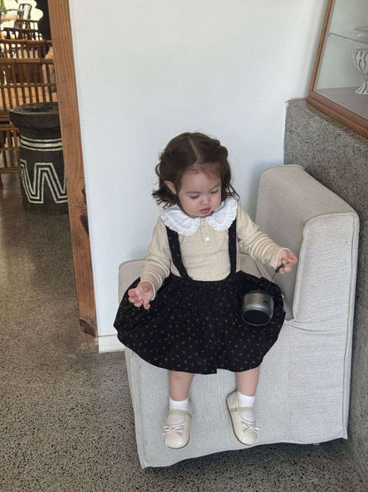 長袖Tシャツ フリル襟 フライス 裏起毛 リブTシャツ【mh0011508】