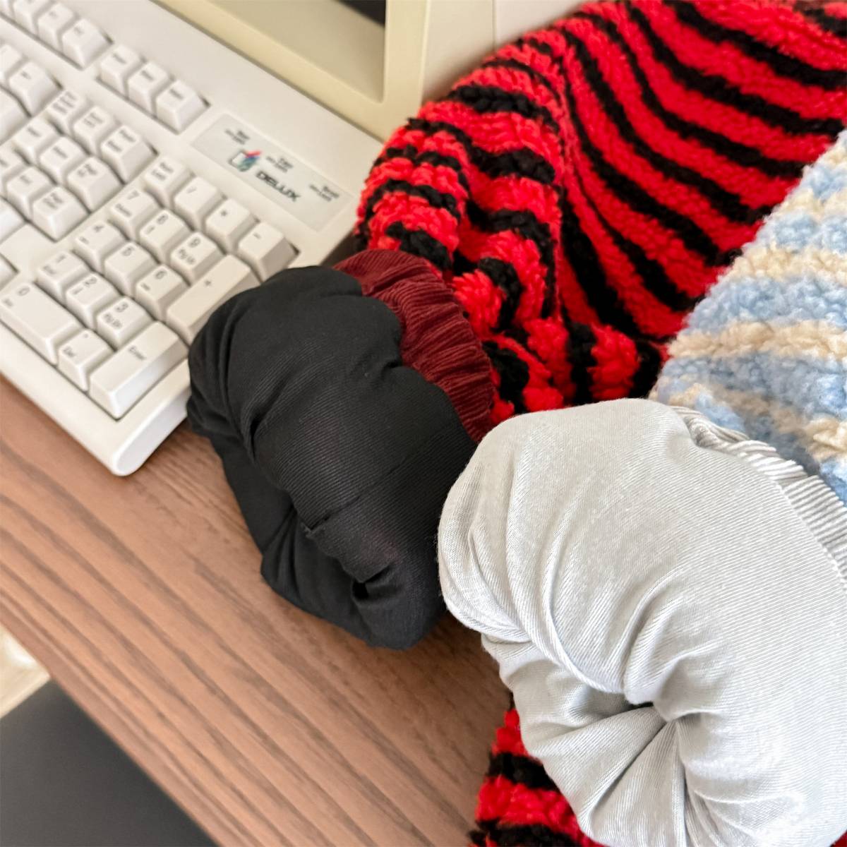 -ロングパンツ シープボア ボーダー柄 もこもこボア 長ズボン【mh0011400】 - mamahalo shop - ロングパンツ・スウェットパンツ -  べビー服 - 子供服 - 男の子 - 女の子