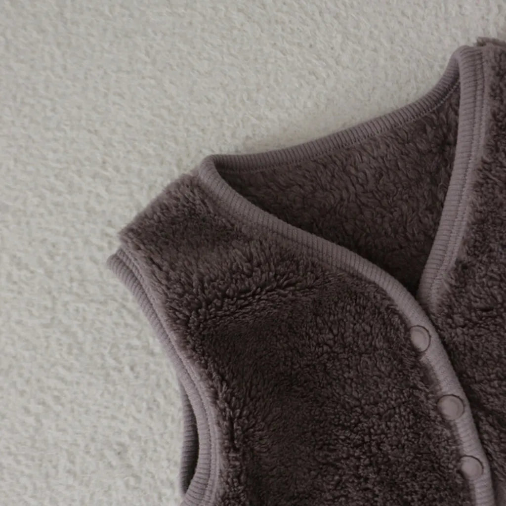 -バイピングシンプルフリース前あきベスト【mh0011200】 - mamahalo shop - ベスト -  べビー服 - 子供服 - 男の子 - 女の子