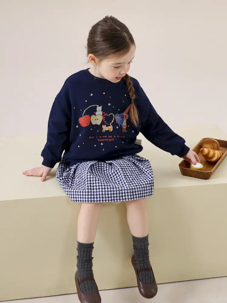 -アニマルプリント長袖スウェットトレーナー【mh0011297】 - mamahalo shop - トレーナー・フーディ -  べビー服 - 子供服 - 男の子 - 女の子