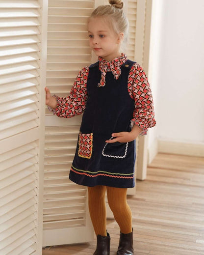 ノースリーブワンピース コーデュロイ 北欧風 Aライン ジャンパースカート【mh0011549】