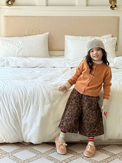 長袖ニットカーディガン 無地 コットンブレンド ベーシックセーター【mh0011461】