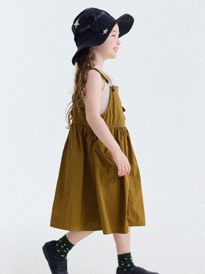 Multi Pocket Layering Bib Skirt ワークテイスト サロペットワンピース【mh0013188】