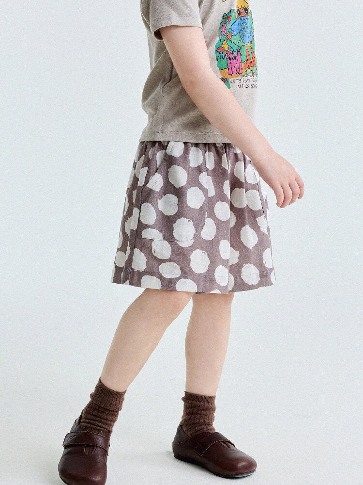 Polka Dot Cotton Linen Breathable Shorts ドット柄 ショートパンツ【mh0013206】