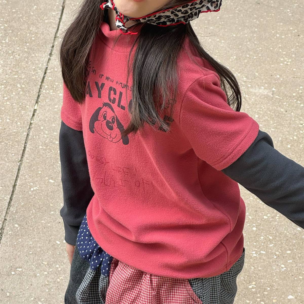 -長袖Tシャツ 裏起毛 ハイネック ドッグプリント インナー【mh0011417】 - mamahalo shop - 長袖Tシャツ -  べビー服 - 子供服 - 男の子 - 女の子