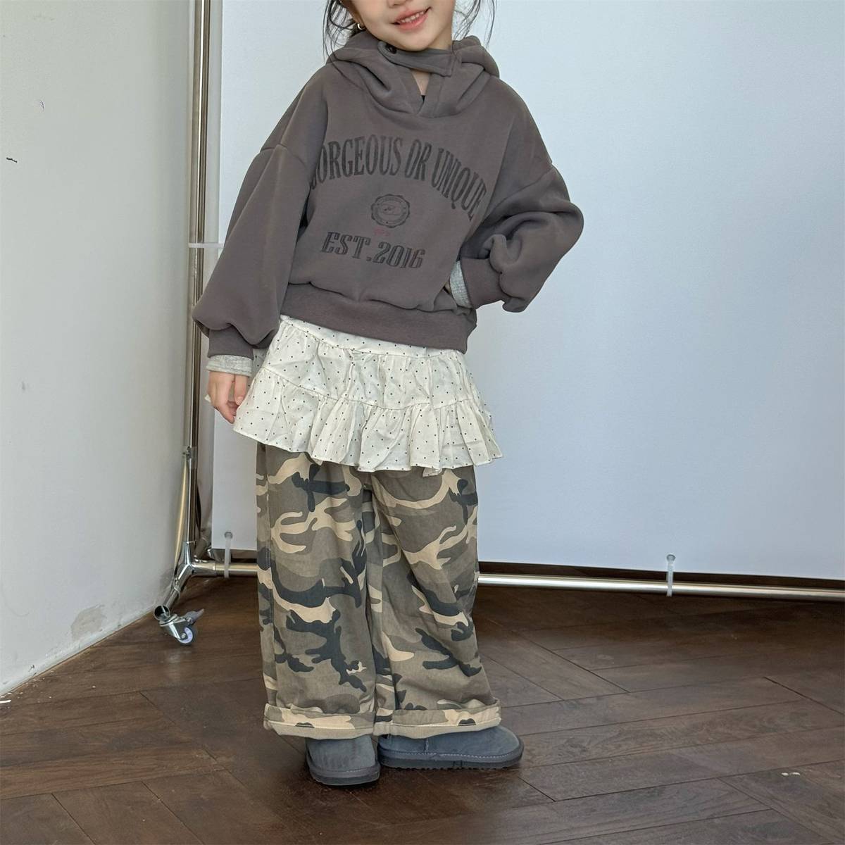 -カモフラ柄ロングパンツ 裏起毛 長ズボン カジュアルパンツ【mh0011414】 - mamahalo shop - ロングパンツ・スウェットパンツ -  べビー服 - 子供服 - 男の子 - 女の子