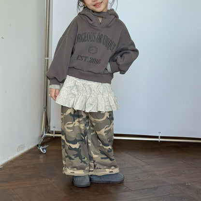 -カモフラ柄ロングパンツ 裏起毛 長ズボン カジュアルパンツ【mh0011414】 - mamahalo shop - ロングパンツ・スウェットパンツ -  べビー服 - 子供服 - 男の子 - 女の子