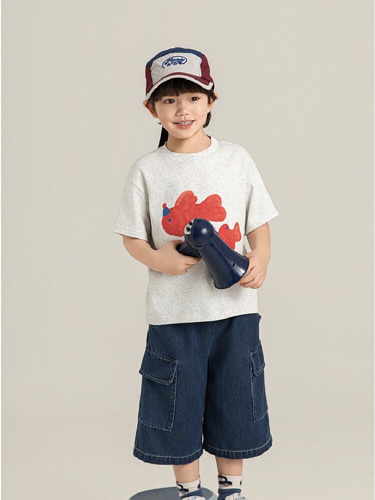 Cute Animal Graphic Cotton T-shirt アニマル プリント コットン Tシャツ【mh0012741】