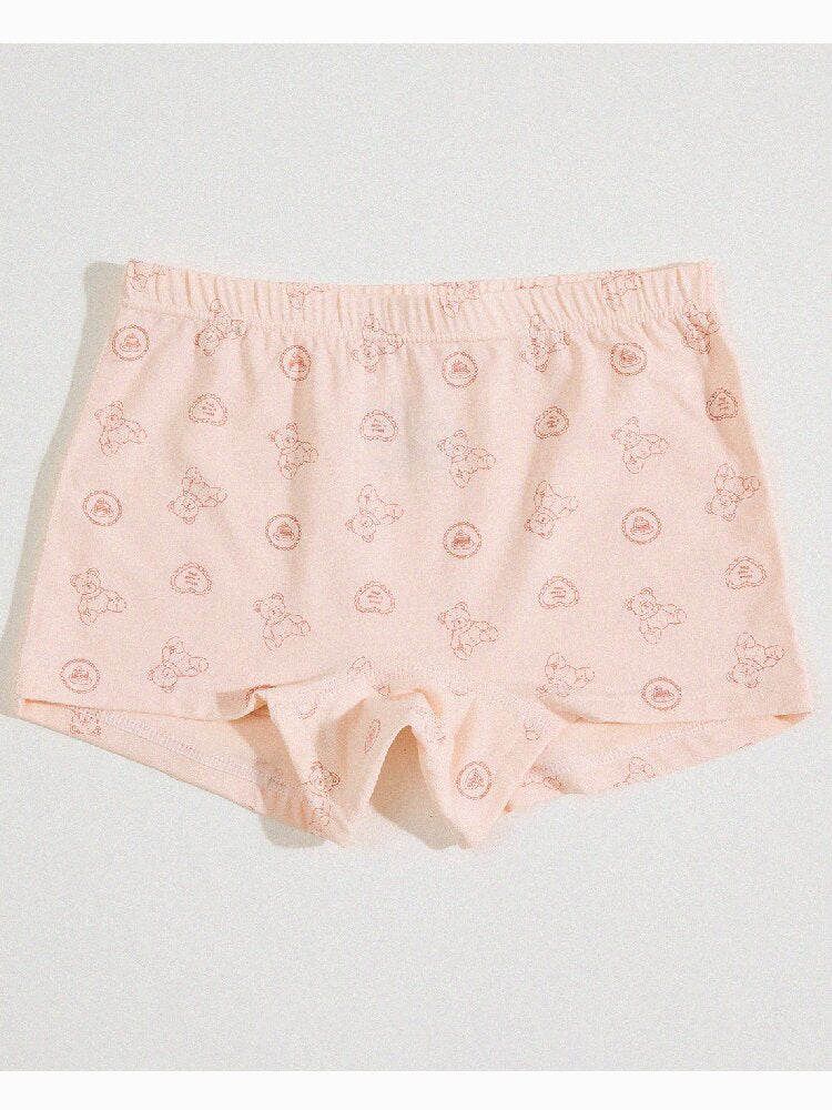 Girls' Cartoon Breathable Boxer Shorts ボタニカルプリント ボクサーパンツ【mh0013205】