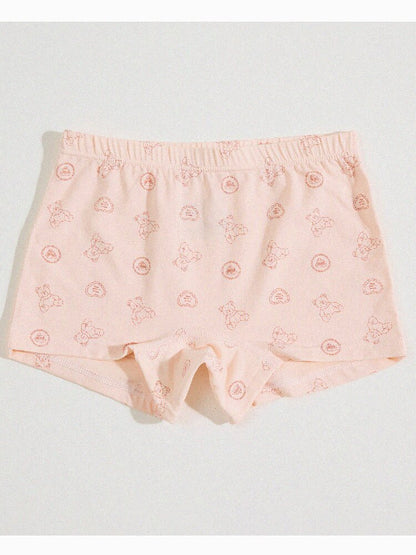 Girls' Cartoon Breathable Boxer Shorts ボタニカルプリント ボクサーパンツ【mh0013205】